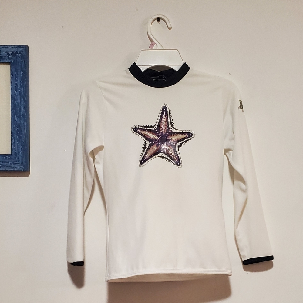 Small White Rashguard with a Starfish